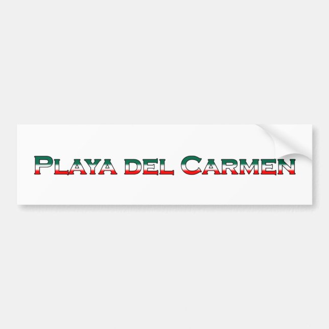 Adesivo Para Carro Playa del Carmen (logotipo do texto) (Frente)