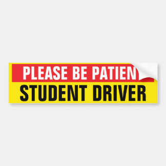 Adesivo Para Carro Please Be Patient Student Driver Car