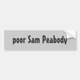 Adesivo Para Carro pobre Sam Peabody