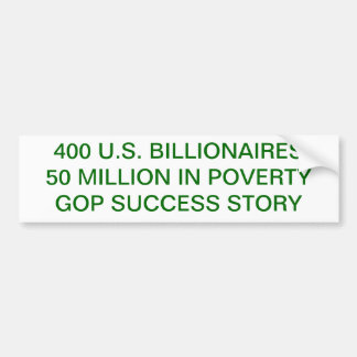 ADESIVO PARA CARRO POBREZA, RIQUEZA, IMPOSTO, GOP