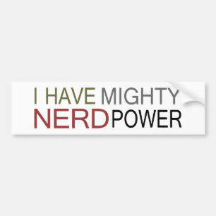 ADESIVO PARA CARRO PODER PODEROSO DO NERD