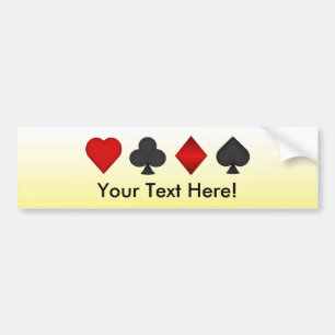 Adesivo Para Carro Poker: Conjuntos de Cartão:Adesivo de para-choque: