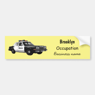 Adesivo Para Carro Police car cartoon illustration