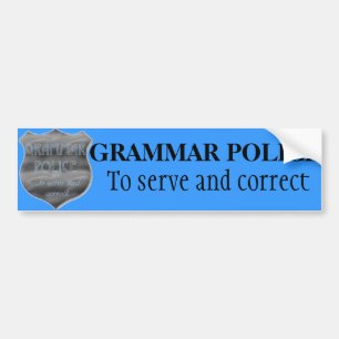 Adesivo Para Carro Polícia da gramática