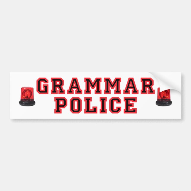 Adesivo Para Carro Polícia da gramática (Frente)