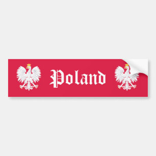 Adesivo Para Carro Polônia Eagle Polska Crest Vermelho Polonês