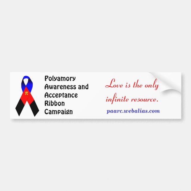 Adesivo Para Carro Polyamory Bumpersticker II (Frente)