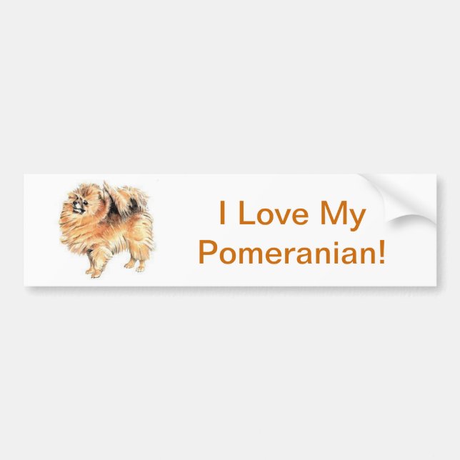 Adesivo Para Carro Pomeranian (Frente)