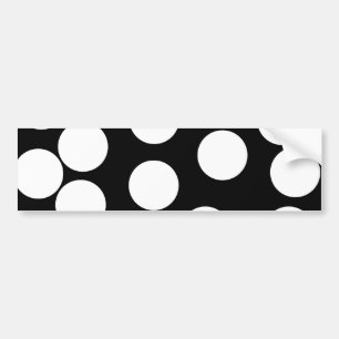 Adesivo Para Carro Pontos grandes em preto e branco.