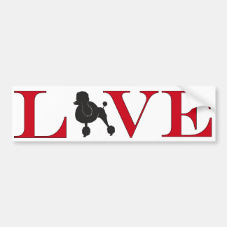 Adesivo Para Carro Poodle Lover Bumpersticker