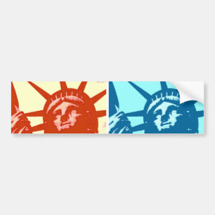 Adesivo Para Carro Pop Art Lady Liberty Nova Iorque