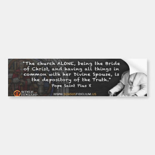 Adesivo Para Carro Pope St Pius X Bumper Sticker