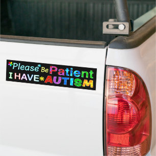 Adesivo Para Carro Por Favor, Seja Paciente Que Eu Tenho AUTISM