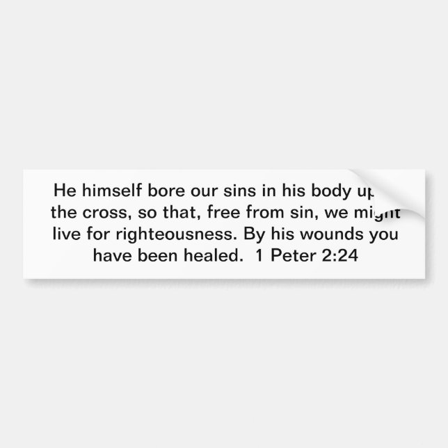 Adesivo Para Carro Por suas feridas (Frente)