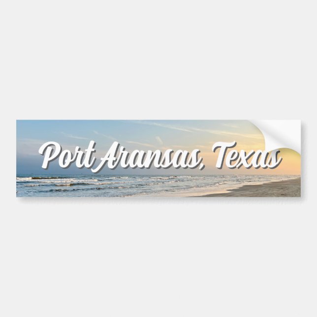 Adesivo Para Carro Port Aransas Beach Sunset Texas Photography (Frente)