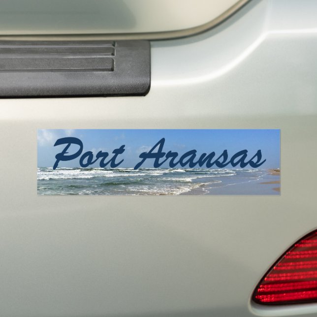 Adesivo Para Carro Port ArKansas Texas Beach (No carro)