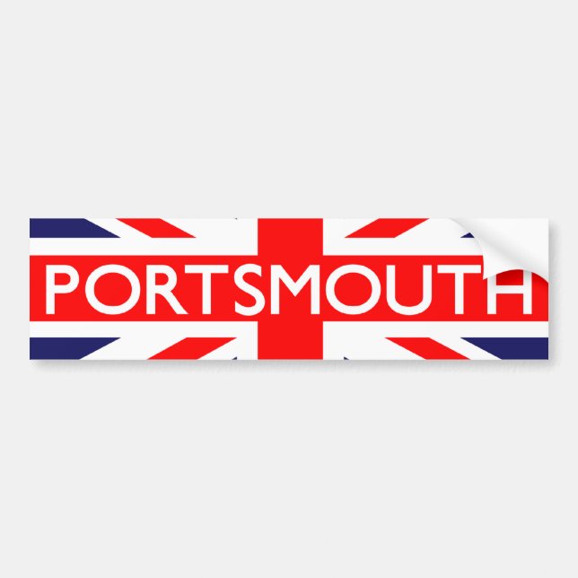 Adesivo Para Carro Portsmouth: Bandeira Britânica (Frente)