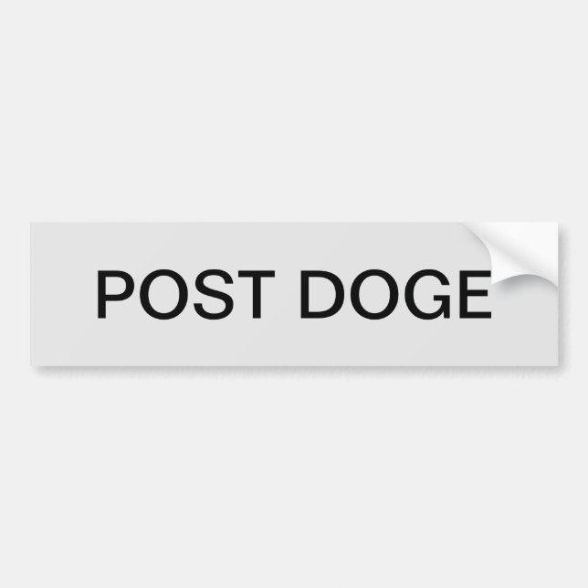 Adesivo Para Carro POST DOGE (silver/black) bumper sticker (Frente)