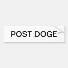 Adesivo Para Carro POST DOGE (white/black) bumper sticker
