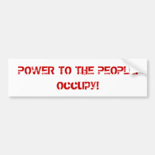 Adesivo Para Carro Potência para o Pessoas Retro Style Protest Occupy