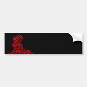 Adesivo Para Carro Pouco dragão vermelho
