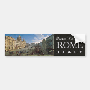 Adesivo Para Carro Praça Navona, bumpersticker do costume de Roma