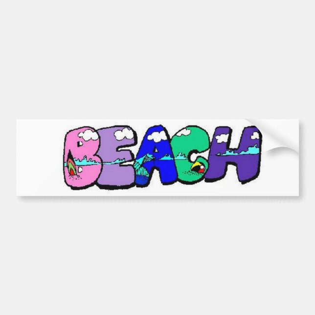 Adesivo Para Carro Praia (Frente)