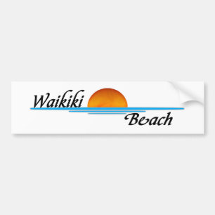 Adesivo Para Carro Praia de Waikiki