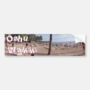 Adesivo Para Carro Praia exótica de Waikiki, Oahu, Honolulu, Havaí