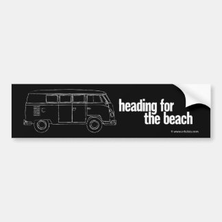 Adesivo Para Carro praia - um autocolante no vidro traseiro do