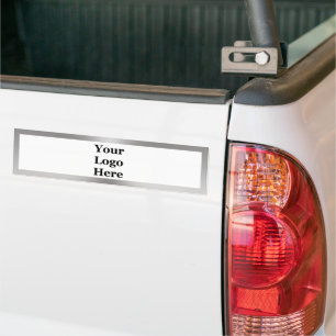 Adesivo Para Carro Prata comercial e branco seu logotipo aqui Modelo