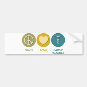 Adesivo Para Carro Prática da família do amor da paz