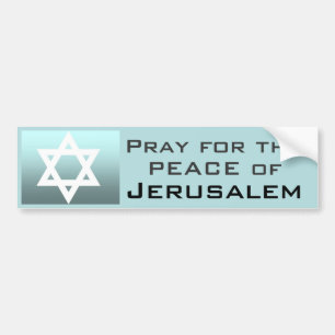 Adesivo Para Carro Pray para a paz de Jerusalem