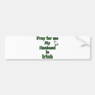 Adesivo Para Carro Pray para mim que meu marido é irlandês