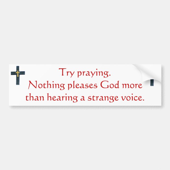 Adesivo Para Carro Praying da tentativa. Autocolante no vidro (Frente)