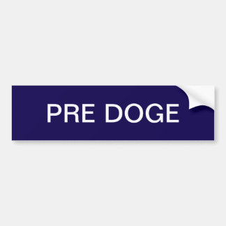 Adesivo Para Carro PRE DOGE (deep blue/white) bumper sticker