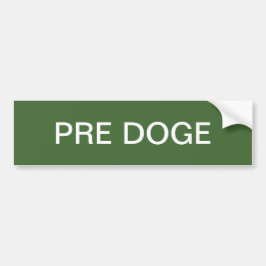 Adesivo Para Carro PRE DOGE (green/white) bumper sticker