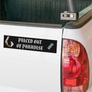 Adesivo Para Carro PREÇADO FORA DE PARADISE OAHU - Gancho Tribal