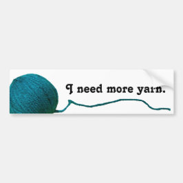 Adesivo Para Carro Preciso De Mais Yarn - Artesanatos De Bola De Aran
