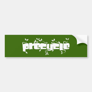 Adesivo Para Carro Precycle Bumpersticker na rotulação branca da