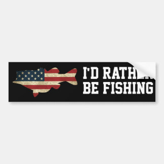 Adesivo Para Carro Preferencialmentes Estão Pescando Bandeira America