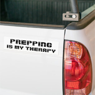 Adesivo Para Carro Preparar é minha terapia preto e branco
