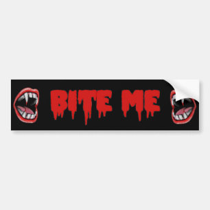 Adesivo Para Carro Presas de Vampiros "Bite-Me"