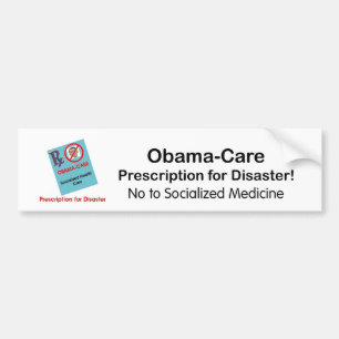 Adesivo Para Carro Prescrição do Obama-Cuidado