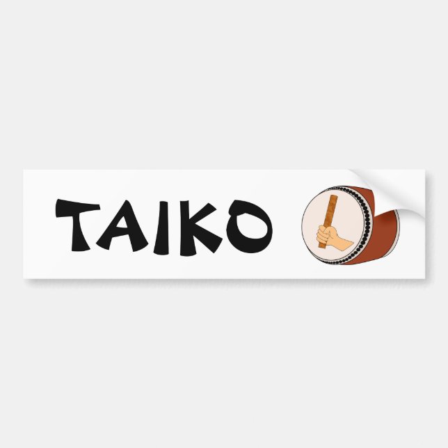 Adesivo Para Carro Presente para Taiko Drummer Taiko Drum Japonês (Frente)