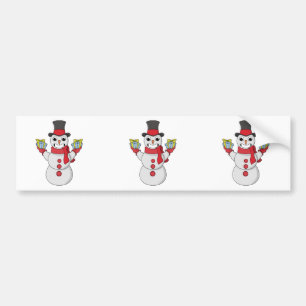 Adesivo Para Carro Presentes de Snowman