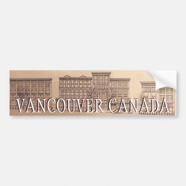 Adesivo Para Carro Presentes de Vancouver Bumper Sticker Vancouver So (Frente)