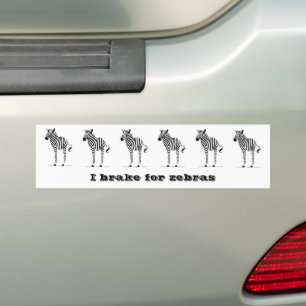 Adesivo Para Carro Presentes de Zebra Lovers