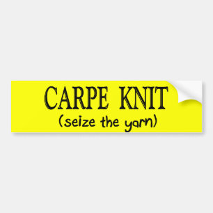 Adesivo Para Carro Presentes do Knitter da malha de Carpe (apreenda