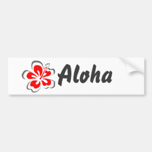 Adesivo Para Carro Presentes vermelhos do tema de Havaí do hibiscus